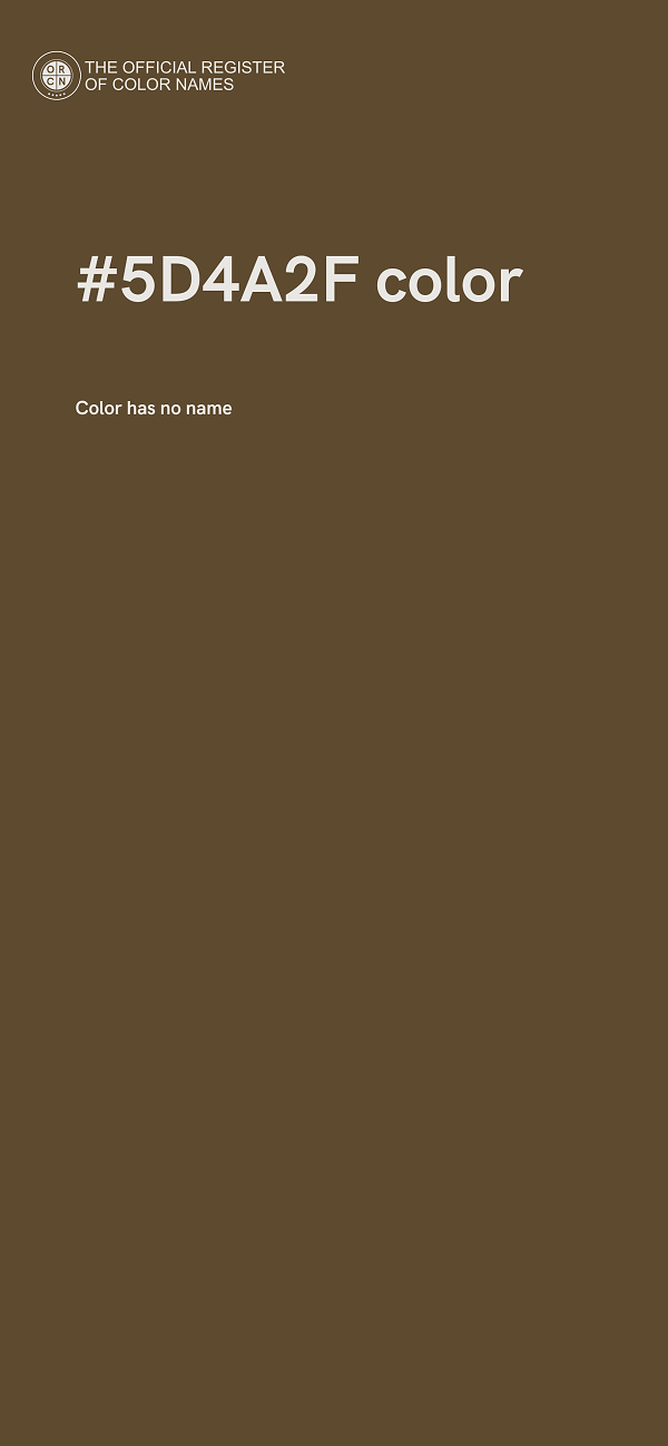 #5D4A2F color image