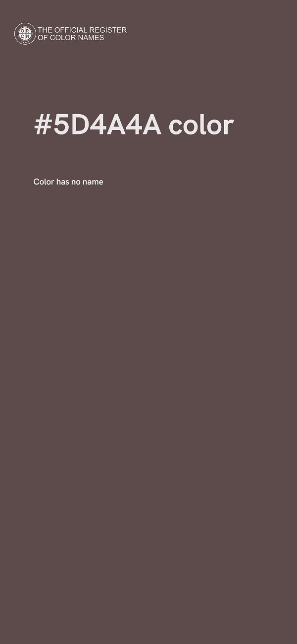 #5D4A4A color image