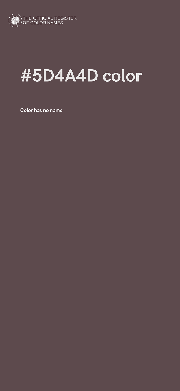 #5D4A4D color image