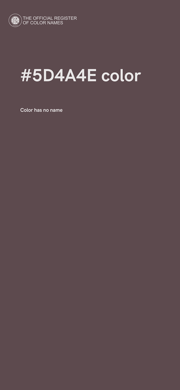 #5D4A4E color image