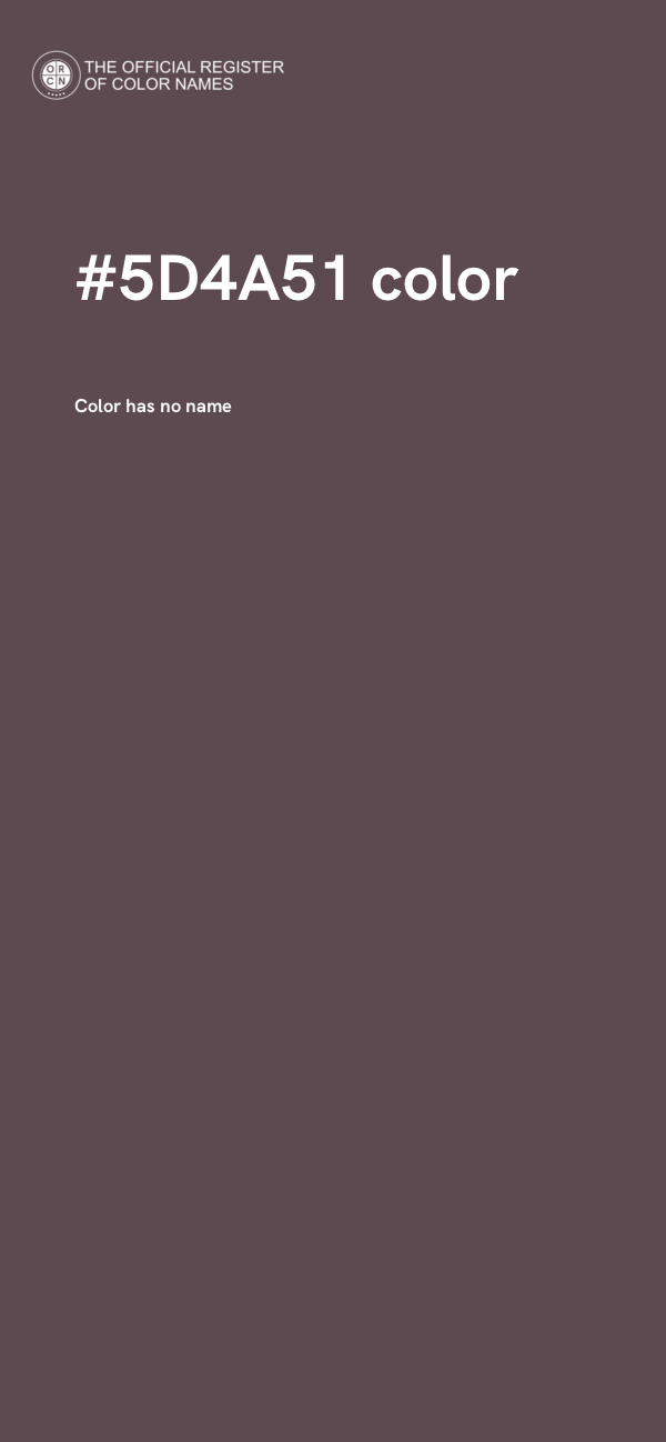 #5D4A51 color image