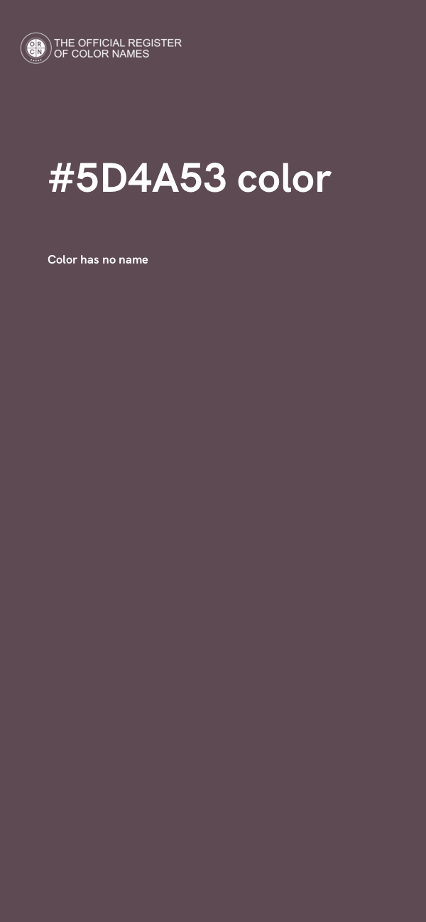 #5D4A53 color image