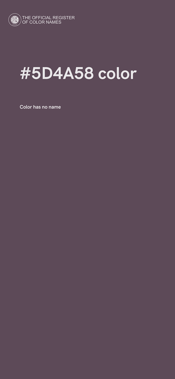 #5D4A58 color image