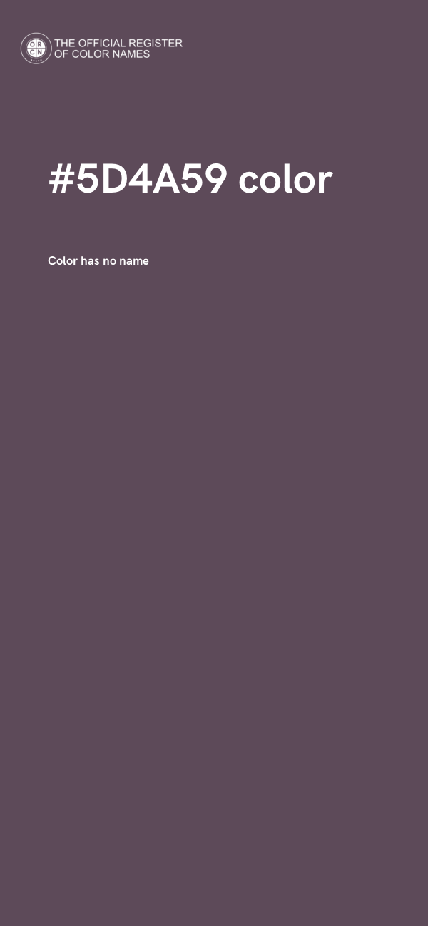 #5D4A59 color image