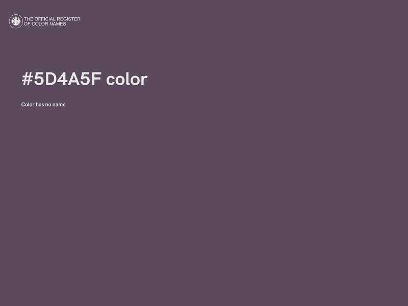 #5D4A5F color image