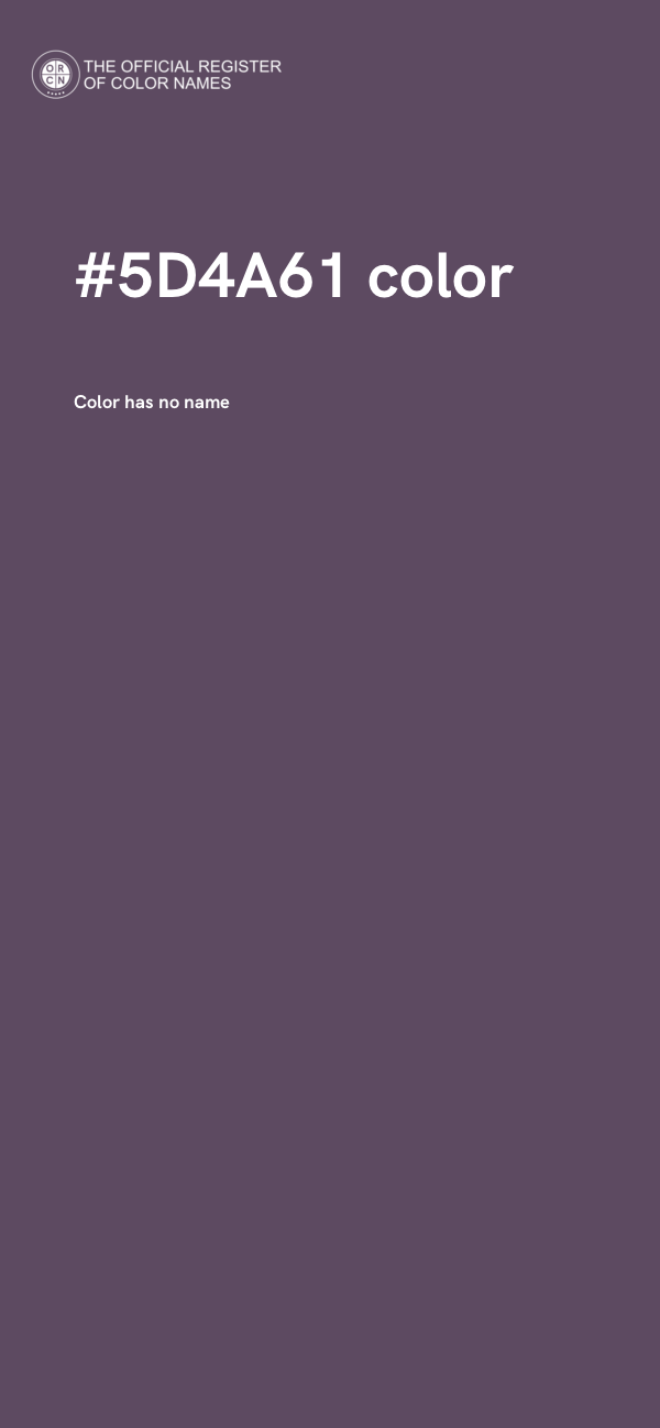 #5D4A61 color image