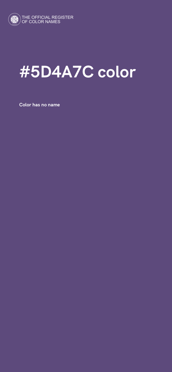 #5D4A7C color image