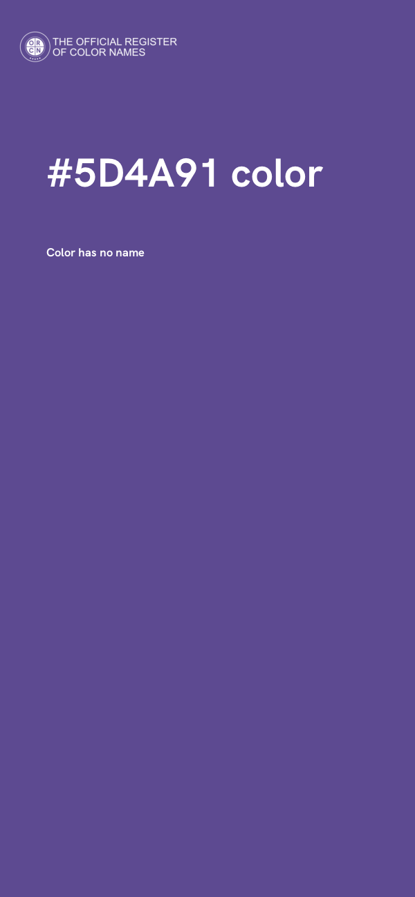 #5D4A91 color image