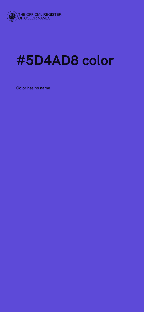 #5D4AD8 color image