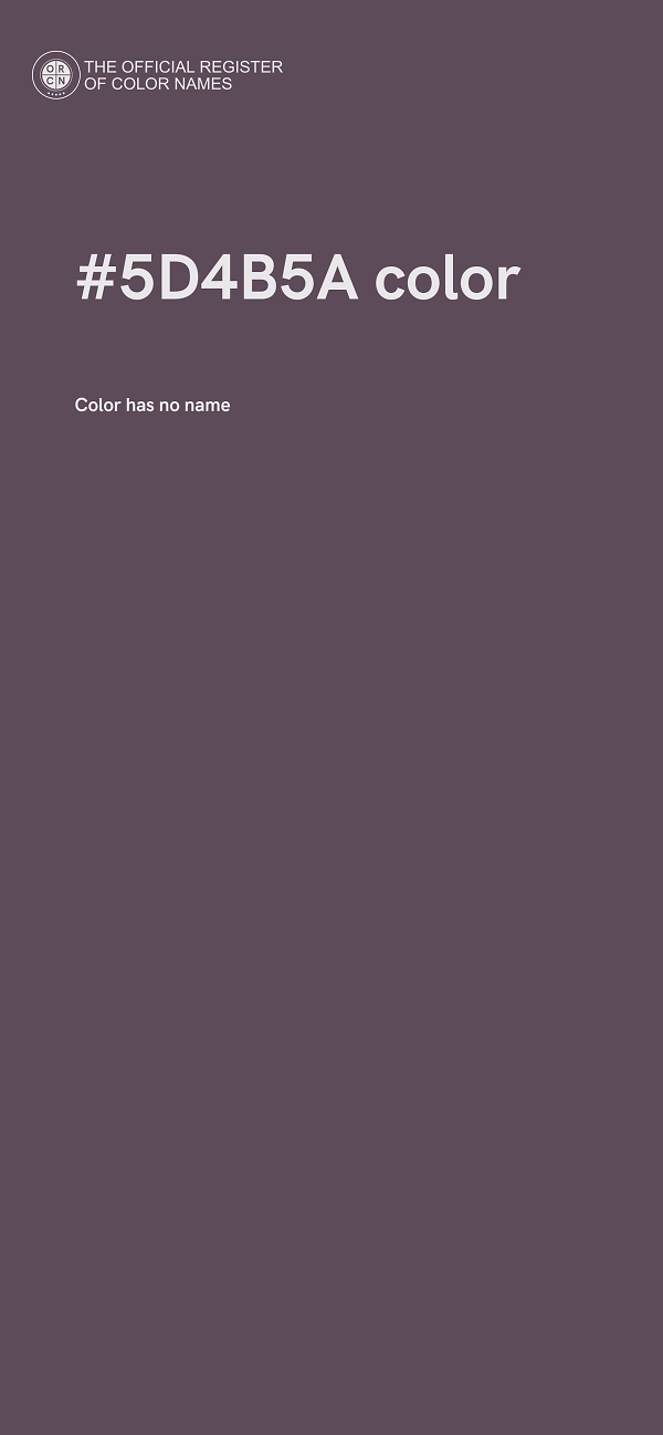 #5D4B5A color image