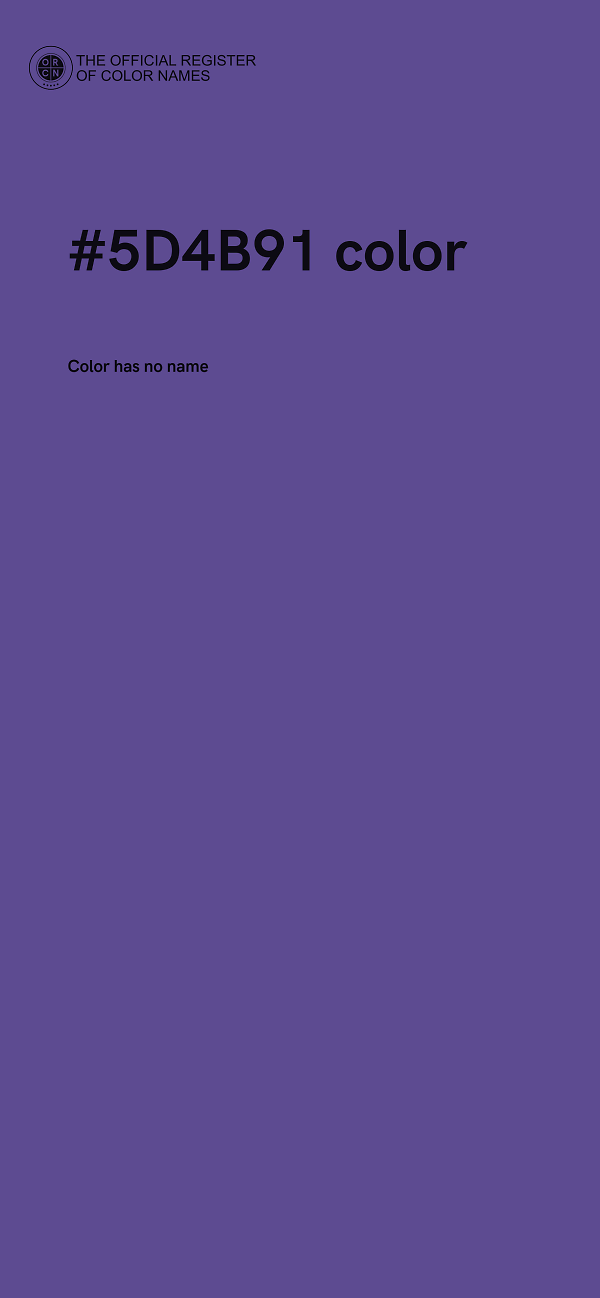 #5D4B91 color image