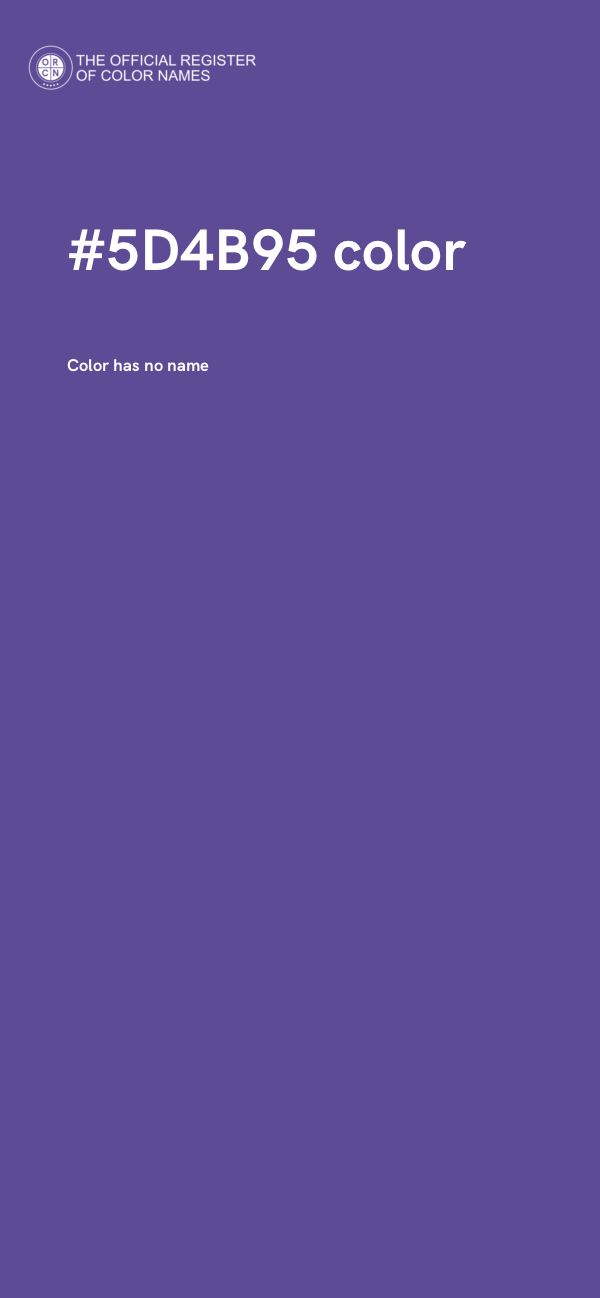 #5D4B95 color image
