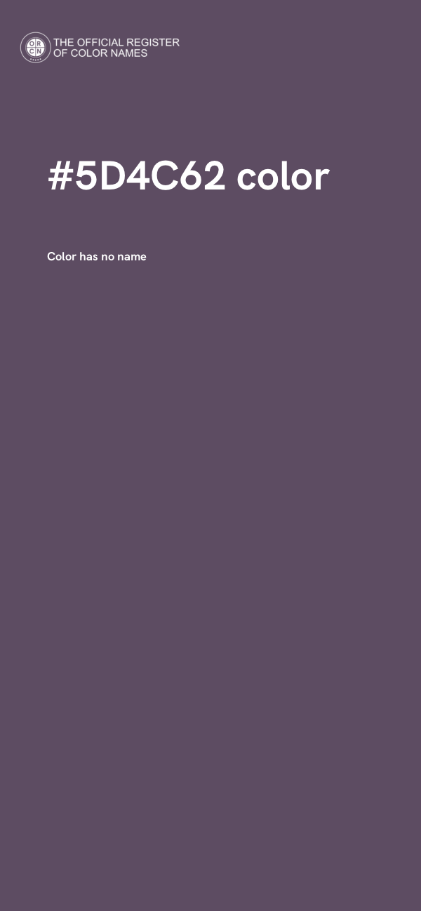 #5D4C62 color image
