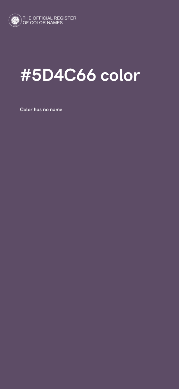 #5D4C66 color image