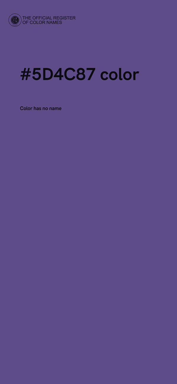 #5D4C87 color image