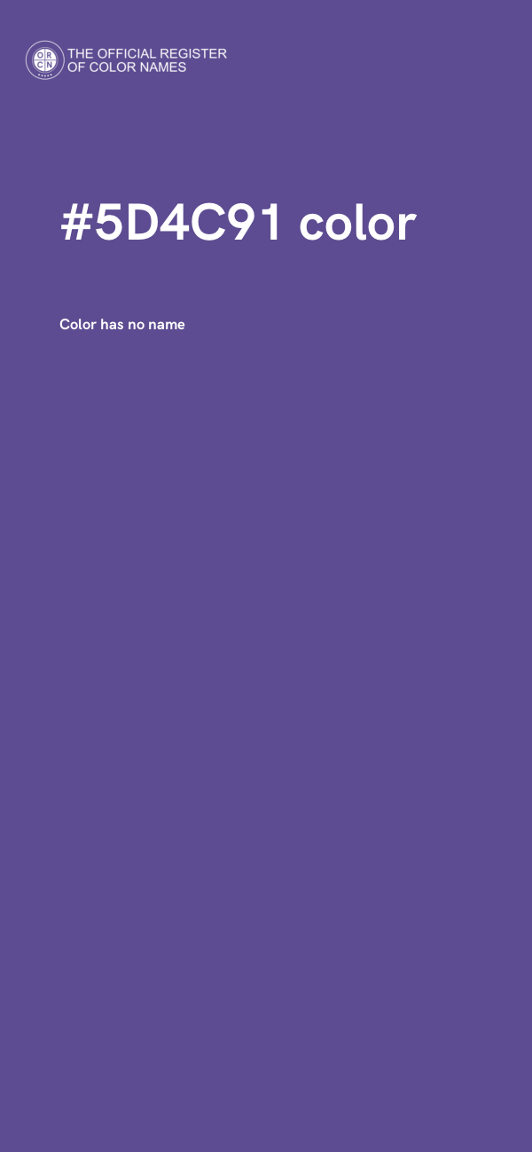 #5D4C91 color image