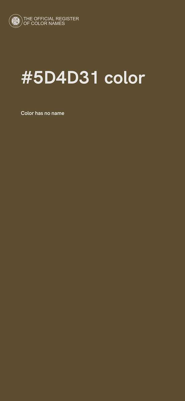 #5D4D31 color image