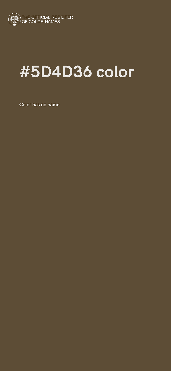 #5D4D36 color image