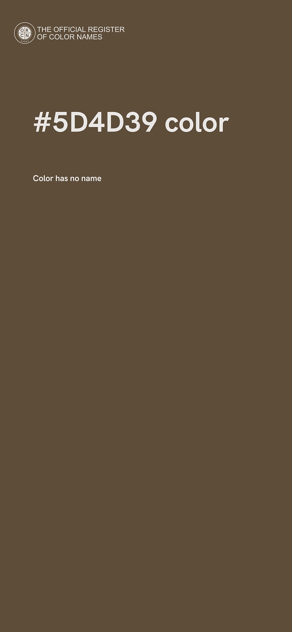#5D4D39 color image