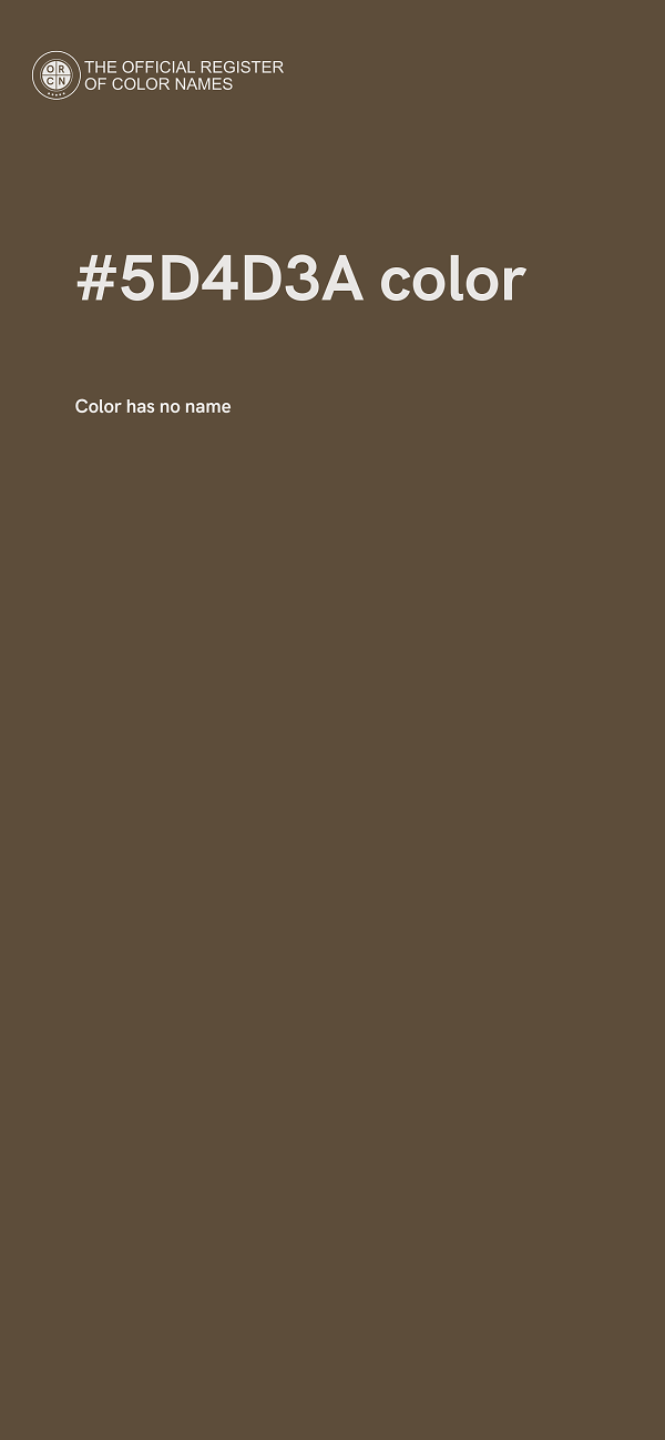 #5D4D3A color image