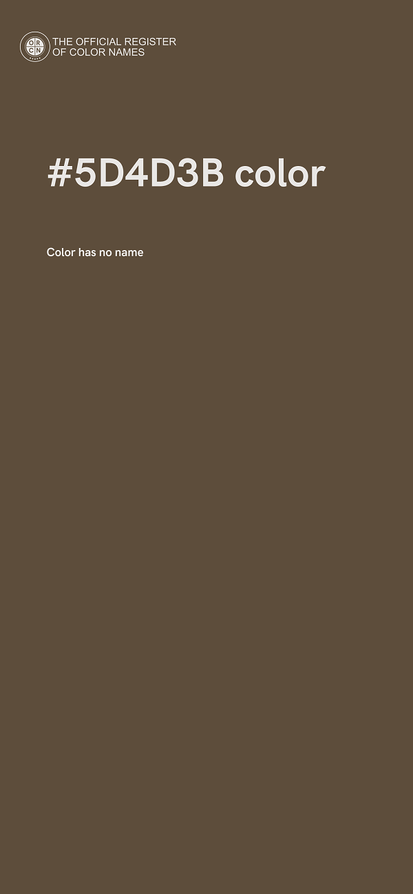 #5D4D3B color image