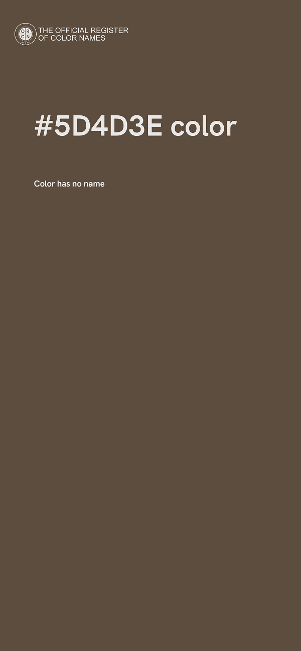 #5D4D3E color image