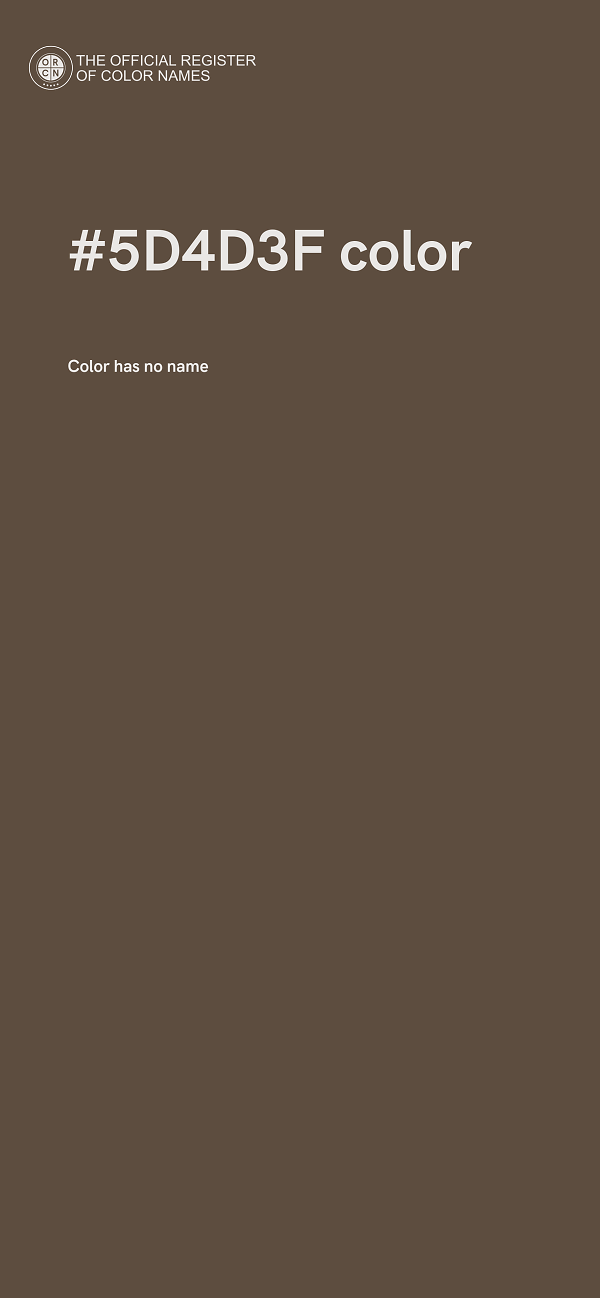 #5D4D3F color image