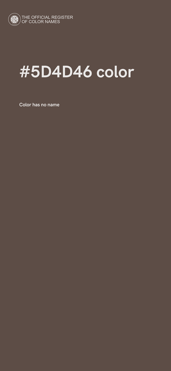 #5D4D46 color image