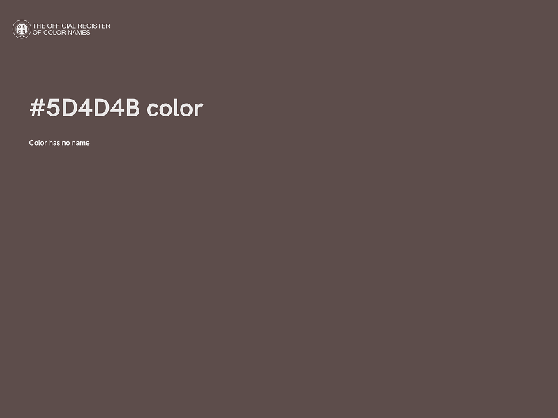 #5D4D4B color image