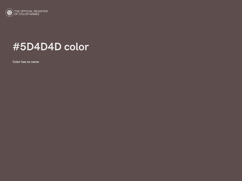 #5D4D4D color image