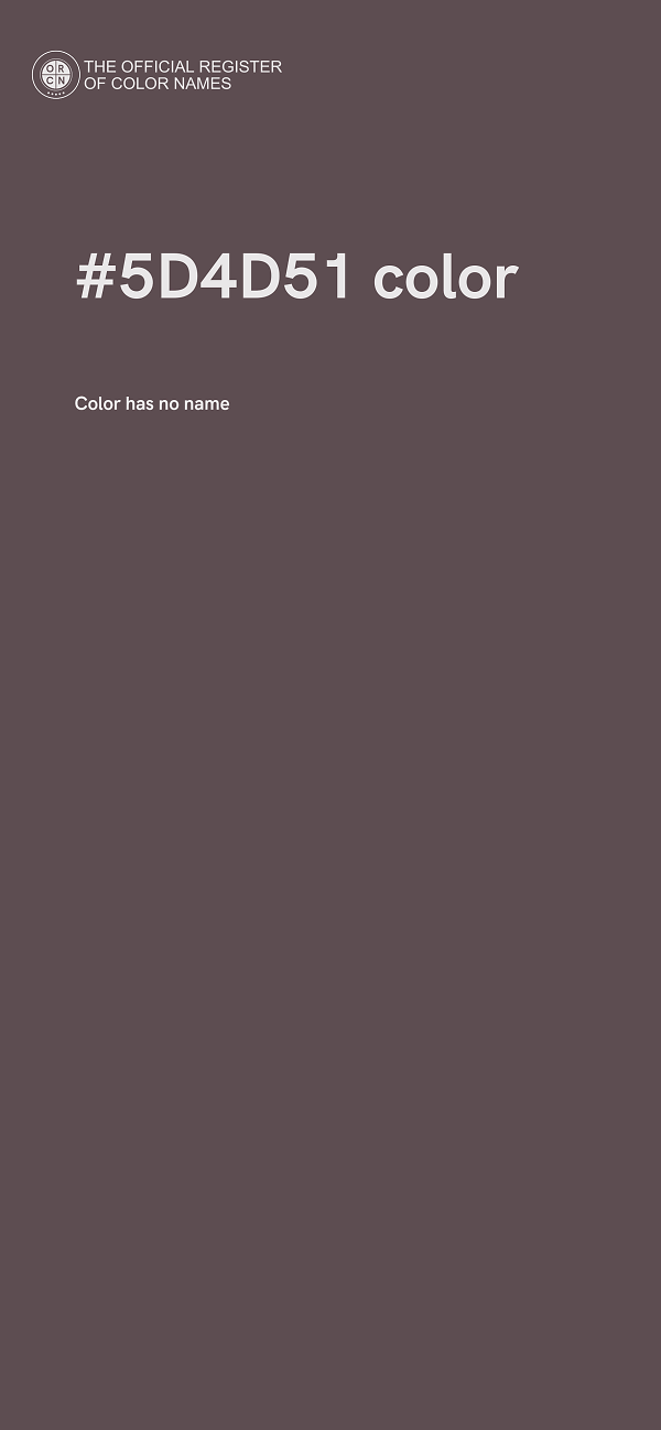 #5D4D51 color image