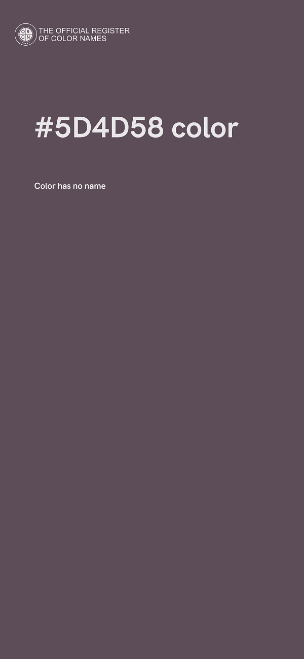 #5D4D58 color image