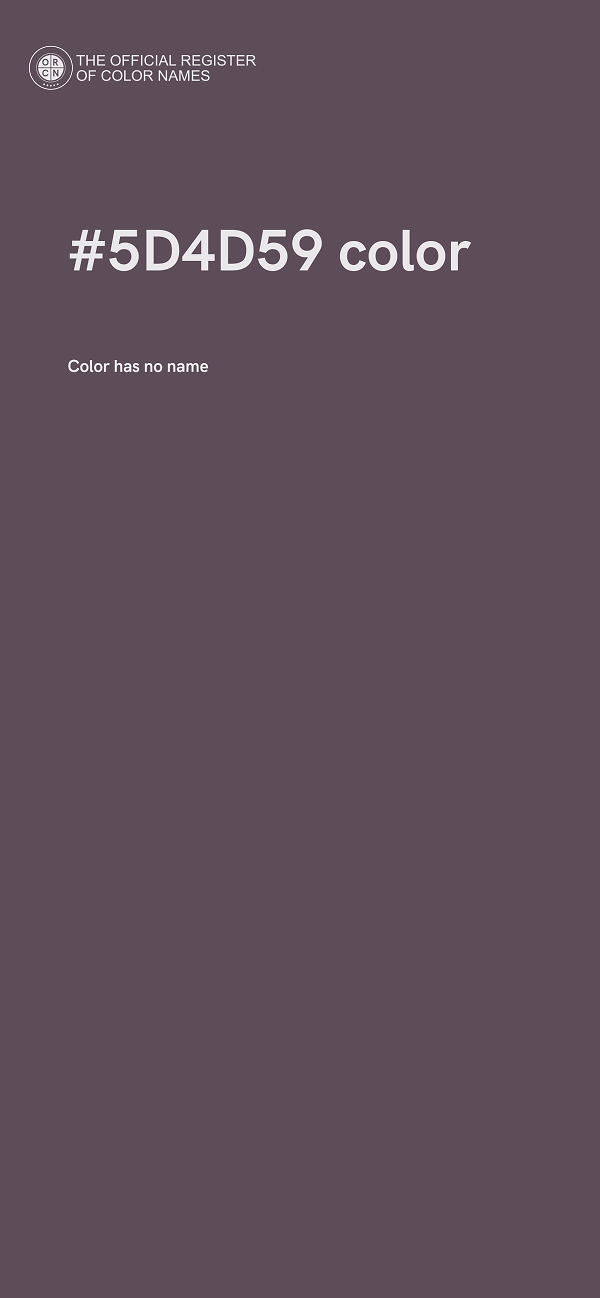 #5D4D59 color image
