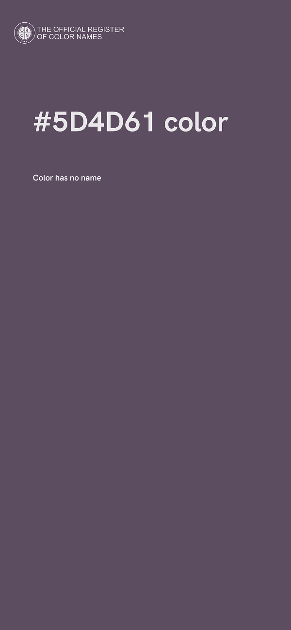#5D4D61 color image