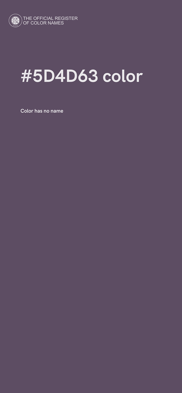#5D4D63 color image