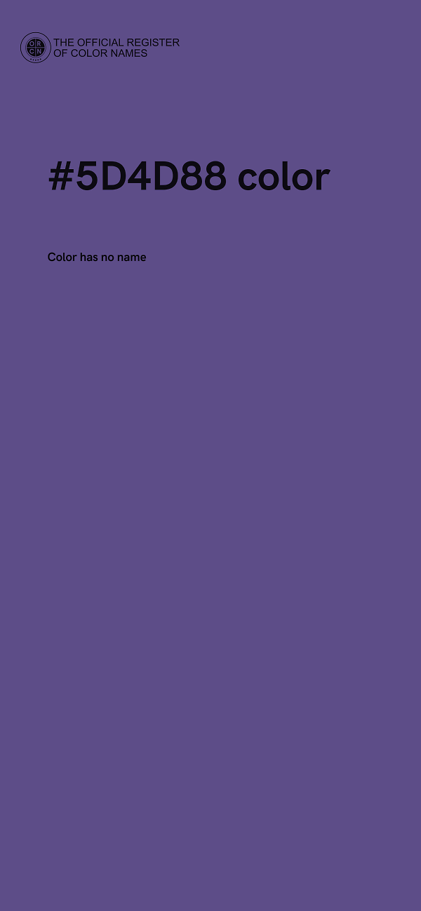 #5D4D88 color image