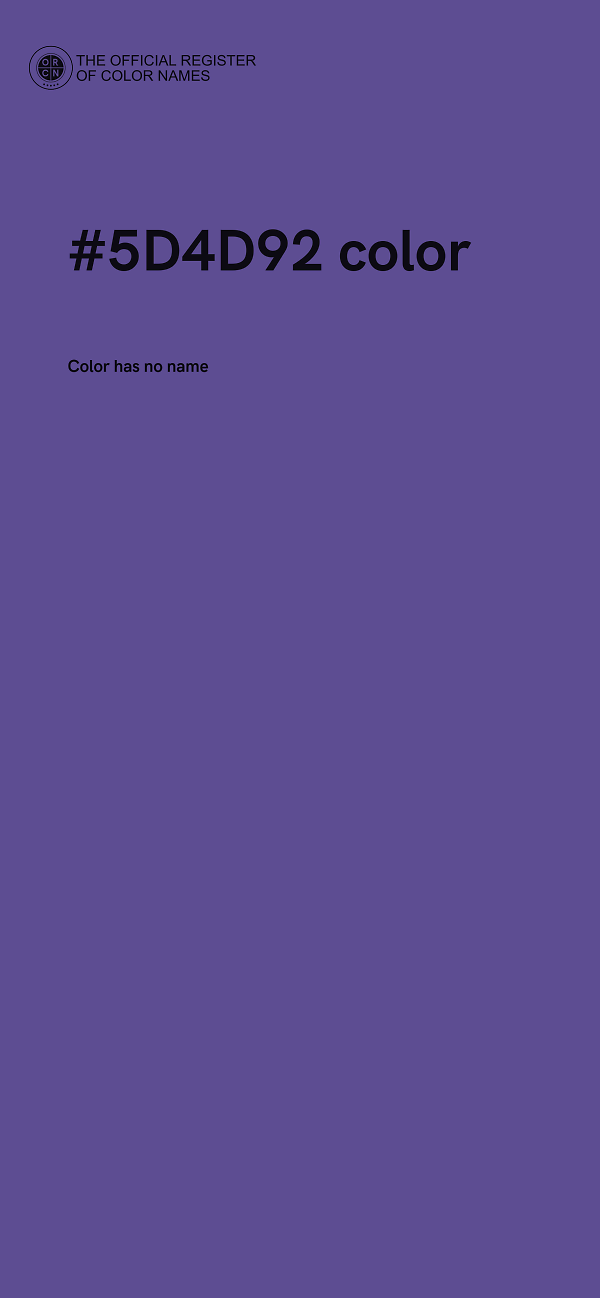 #5D4D92 color image