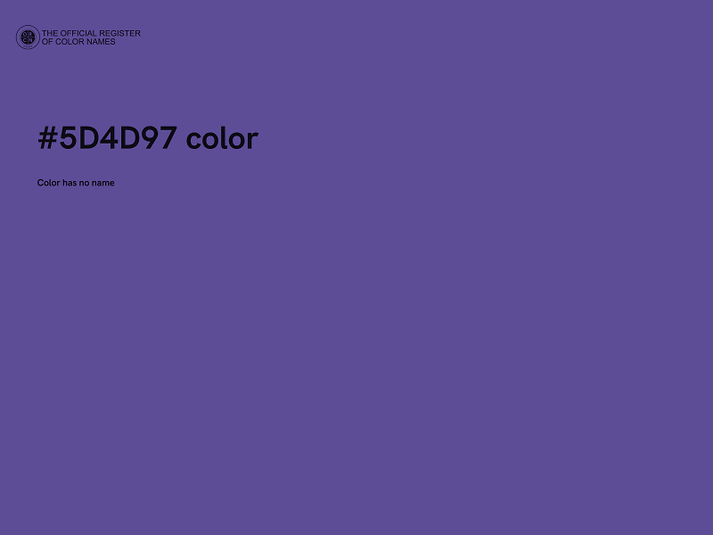 #5D4D97 color image