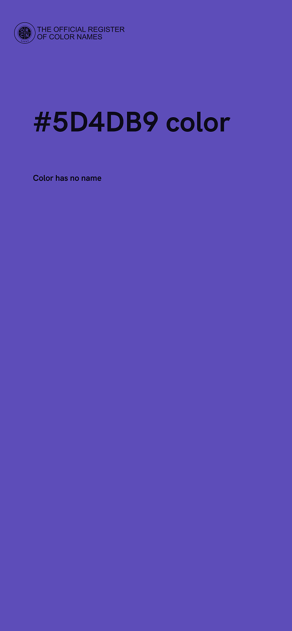 #5D4DB9 color image