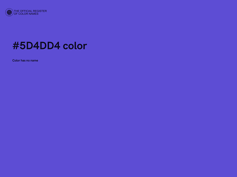 #5D4DD4 color image