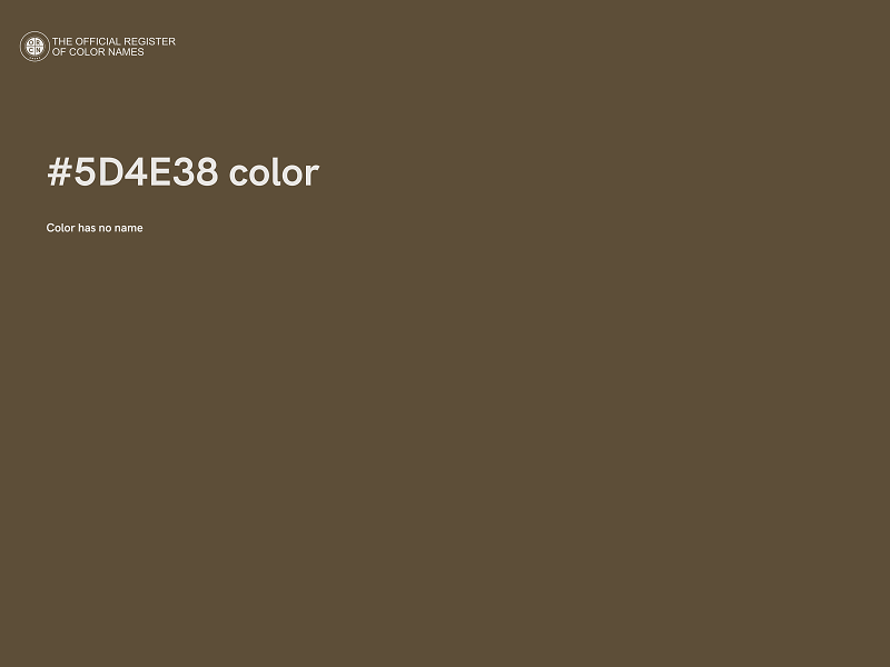 #5D4E38 color image