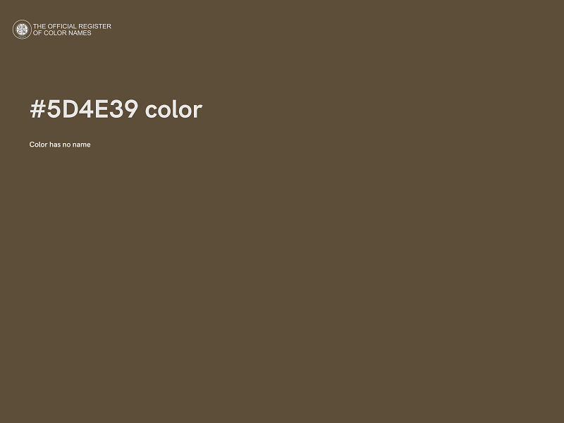 #5D4E39 color image