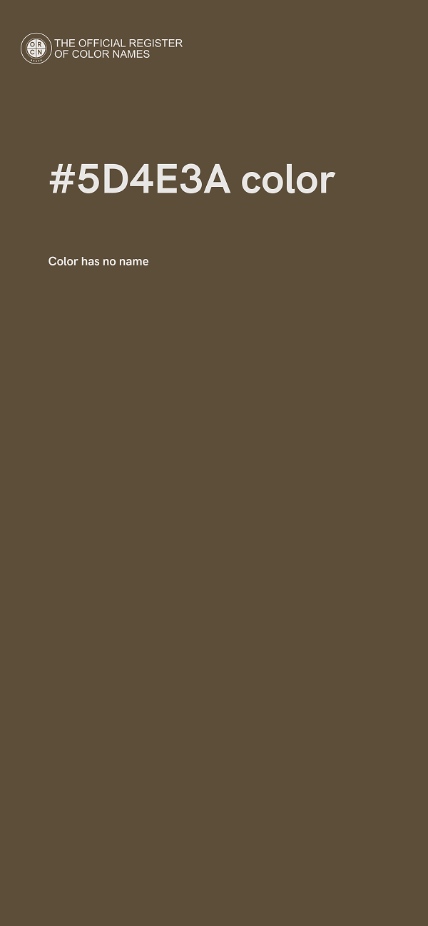 #5D4E3A color image