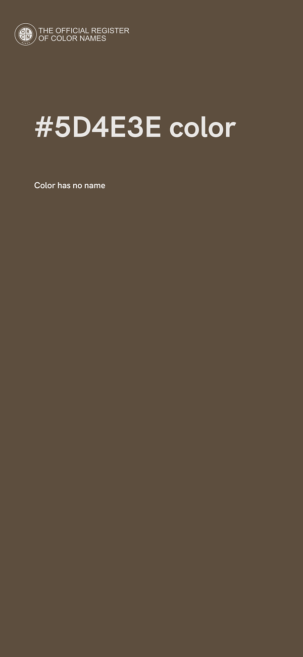 #5D4E3E color image