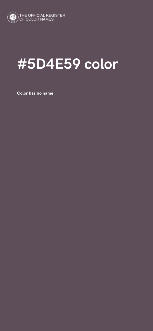#5D4E59 color image