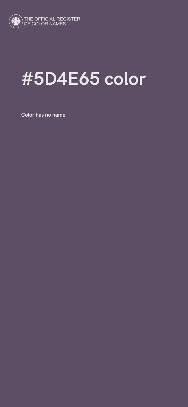 #5D4E65 color image