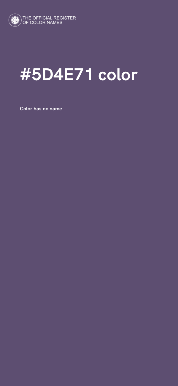 #5D4E71 color image