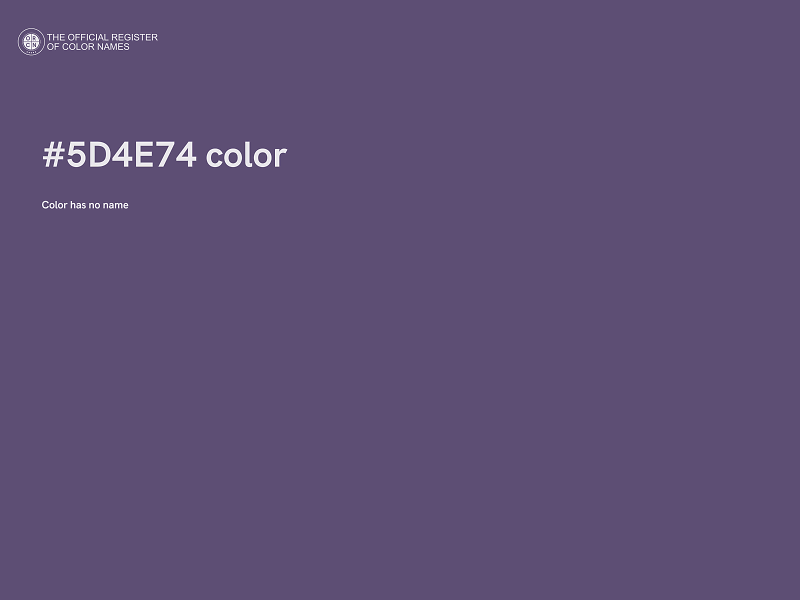 #5D4E74 color image