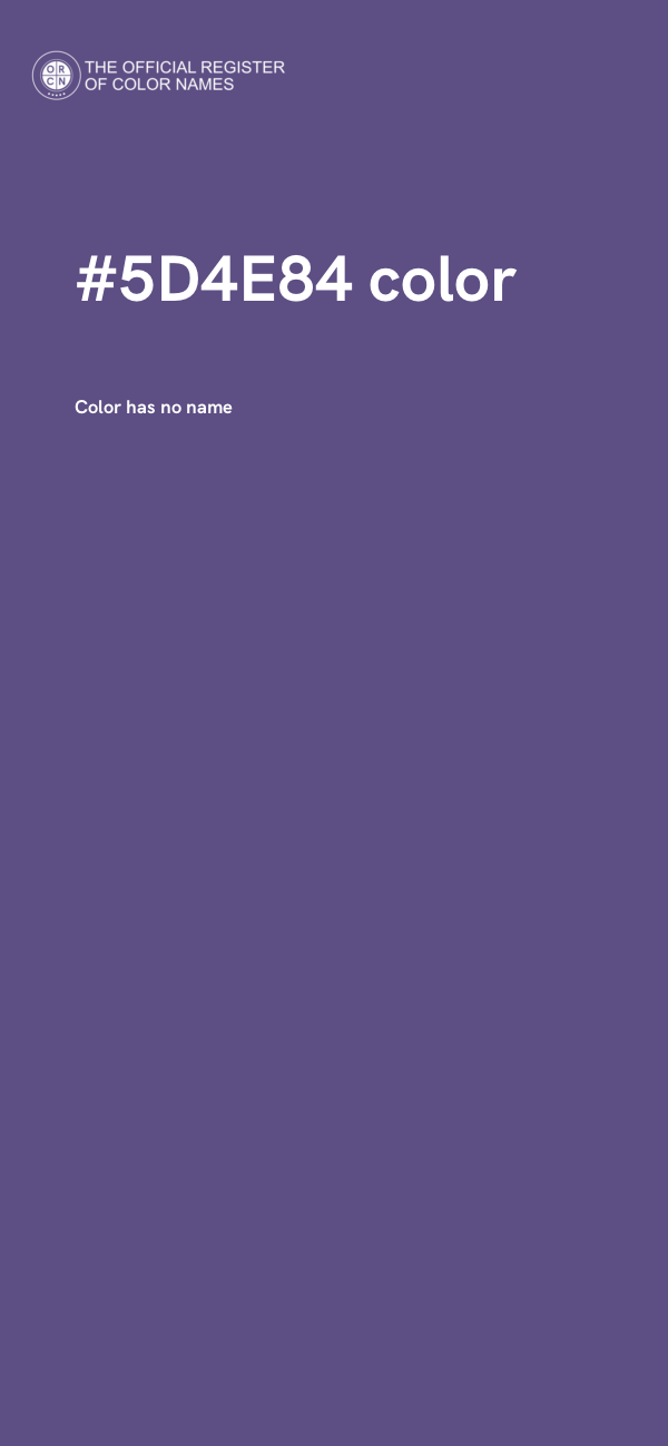 #5D4E84 color image