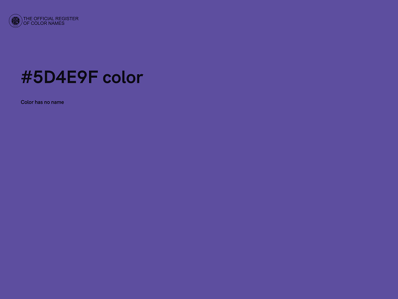 #5D4E9F color image